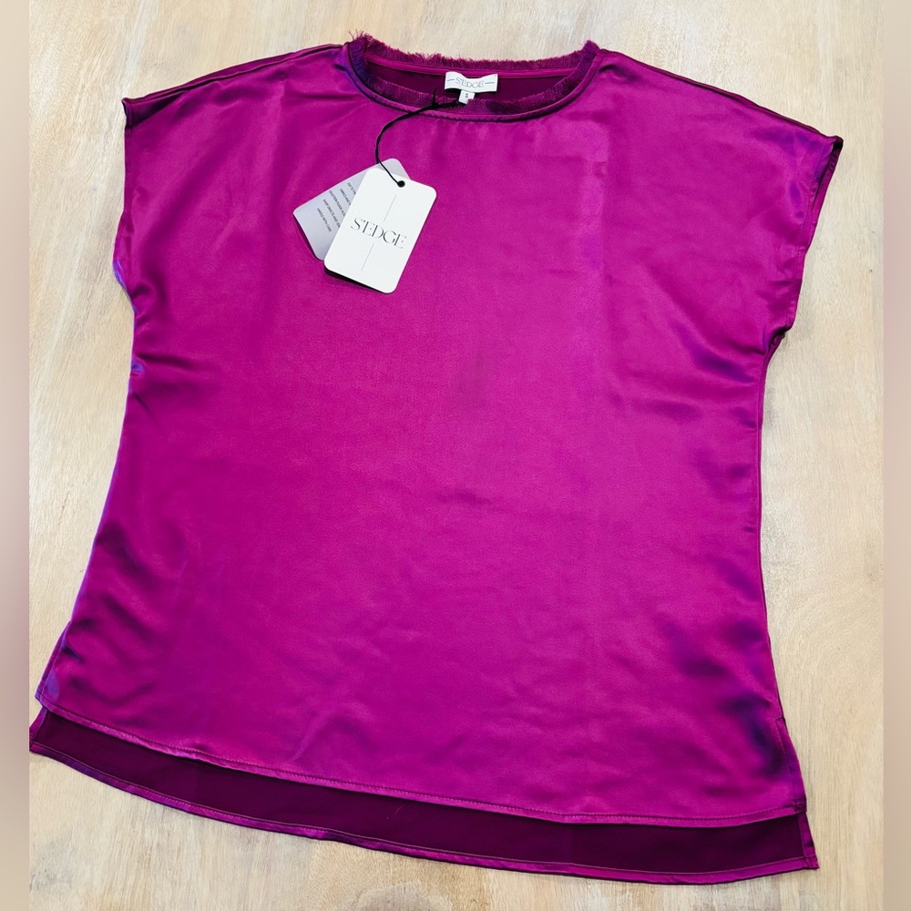 S’Edge satin plum top